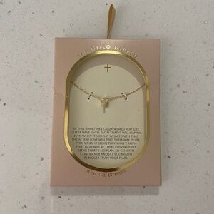 Dainty cross gold necklace NWT